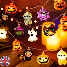Halloween LED String Lights - Pumpkin, Ghost & Mixed Spooky Decor