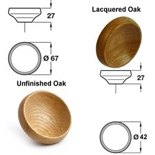 Hafele Cadogan Designer Oak Walnut Wooden Knob Ø 42mm & 67mm Wood Drawer