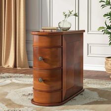 Slim walnut side table 2 - walnut,