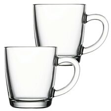 Pasabahce Basic 340ml Coffee Glasses Cappuccino Hot Drink Mug Handle Latte NEW