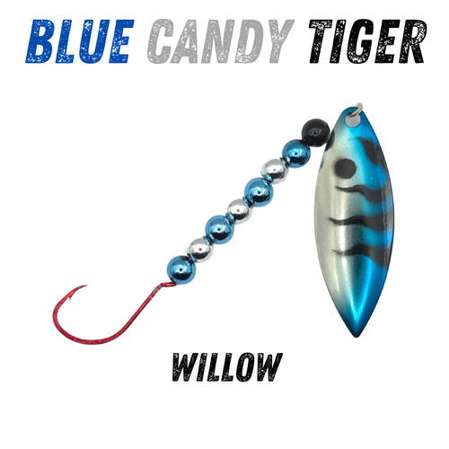 Blue candy tiger worm - worm, harness