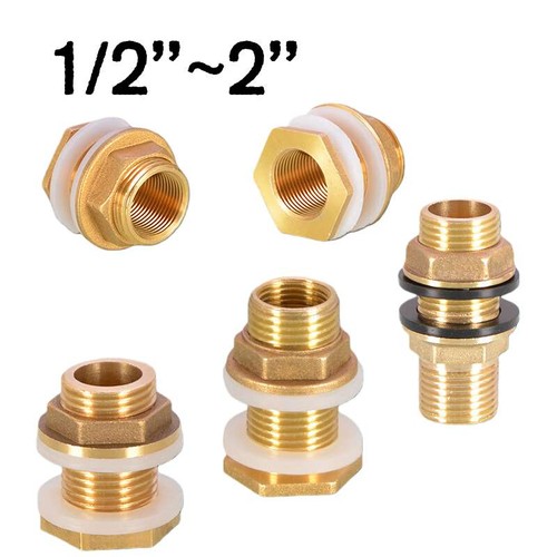 Brass water tank connector - brass,