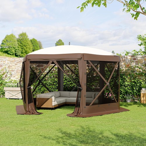 Sided pop gazebo tent - up,