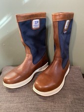 Henri Lloyd TP Ocean Waterproof Sailing Boots Brown Navy Non-Slip Deck Marine