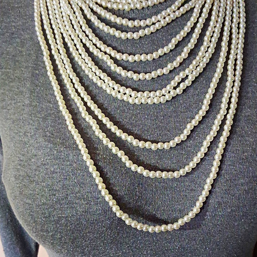 Zara white faux - white, pearl