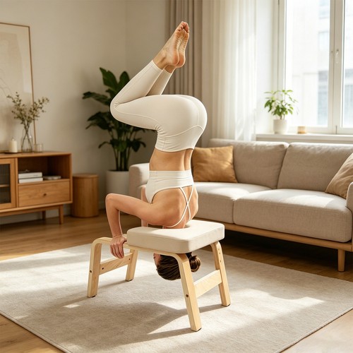 Wooden yoga inversion chair - yoga,