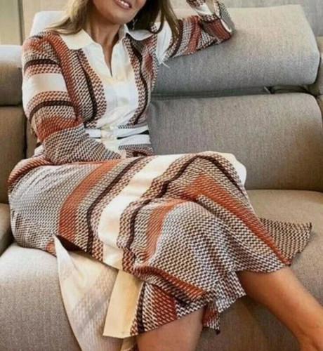 Massimo dutti orange printed - orange,