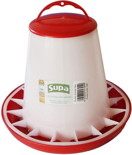 Supa red white plastic - red,