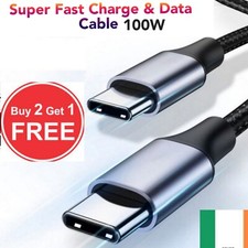 Type c Cable Lead Charger Data USB C Fast Charge 2m 1m for Samsung iPhone Laptop