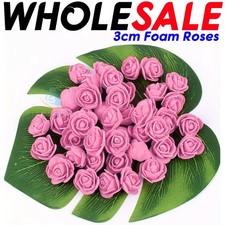 1000 Foam Mini Roses WHOLESALE Heads Buds Small Flowers Wedding Home Party UK