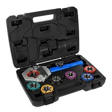 Hydraulic Hose Crimper A/C Car Hose Fittings Pipe Crimping Tool Kit 7 Dies UK