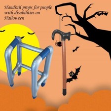 2Pcs PVC Zimmer Frame Inflatable Toys Blow Up Prop Novelty Walking Stick