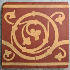 Victorian Arts & Crafts Reclaimed 6"x6" Red Encaustic Tiles By Maw & Co