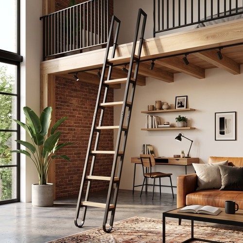 2ft library ladder step - 9.2ft,
