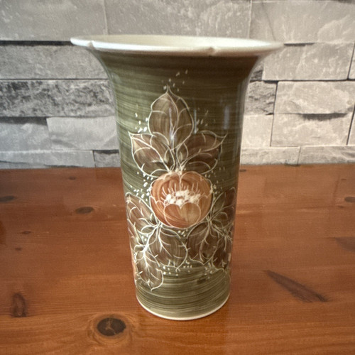 Jersey pottery vase green - jersey,