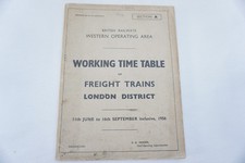 June 1956 Working Timetable