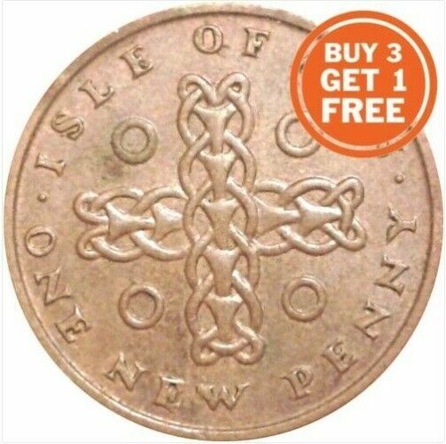 Isle man one pence 1971 - man,