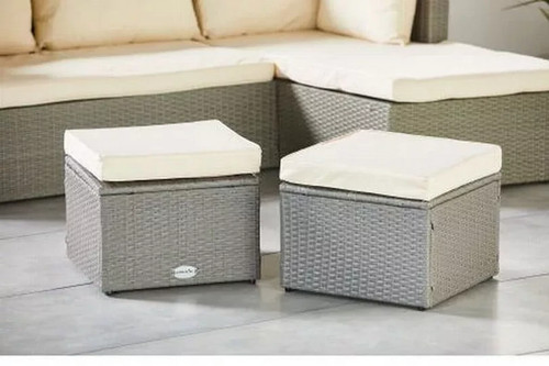 Rattan effect stools garden - effect, stools,