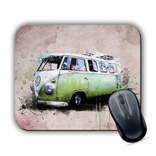 CAMPER VAN watercolour MOUSE MAT Pad Retro Vintage PC Mac Gaming VW Volkswagen