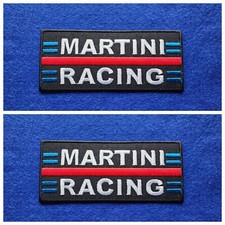 A Pair Of Motor Car Racing Patches Sew / Iron On Badges:- Martini Racing (d)
