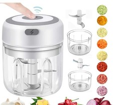 Electric Mini Garlic Chopper  250Ml, USB Meat Grinder ,Herb Crusher and Spices
