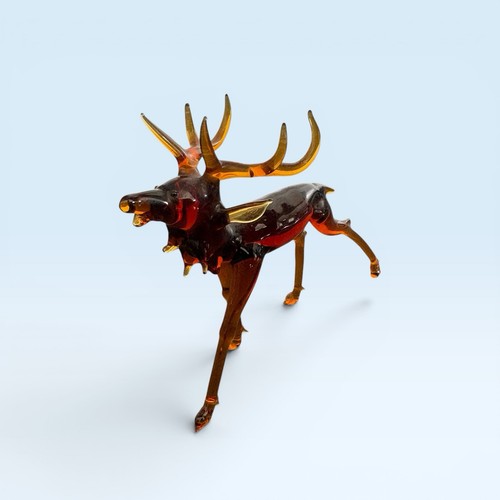 Vintage murano glass stag - murano,