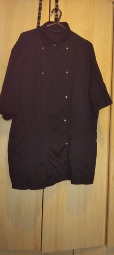 Black unisex chefs jacket - black,
