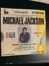 Michael Jackson’s Bad Tour - Wembley Ticket Aug 26  1988,Good Condition as pics 