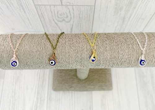 Dainty evil eye herringbone - dainty,