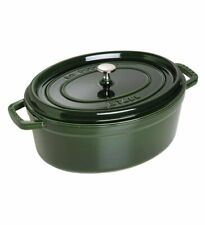 Staub Oval Cocotte 31cm 5.5L Green 1103185 Large Casserole Dish Cast Iron