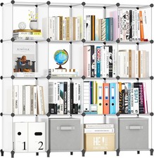 16 Cube Storage Organizer Shelves Unit Closet DIY Modular Book Shelf White