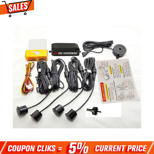 Black parking sensors car - 4x,