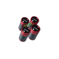 Mini Carbon Fibre Dust Valve Caps, John Cooper Works (JCW) - Chrome Red