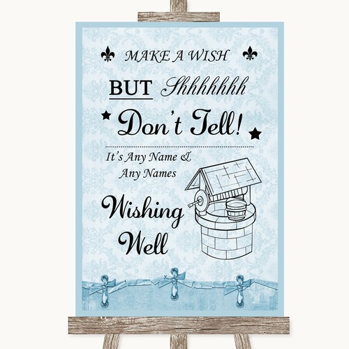Blue shabby chic wishing well - chic,