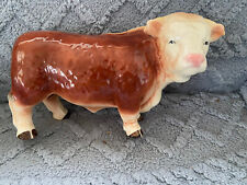 VINTAGE MELBA WARE  HEREFORD BULL 10" LONG X 6" TALL LOVELY CONDITION