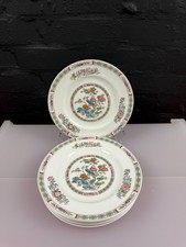 6 x Wedgwood Kutani Crane Salad Plates 20.8 cm Wide Set No Brown Rims