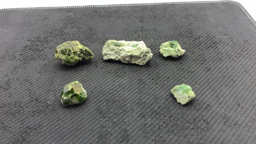 Natural green garnet rough - green,