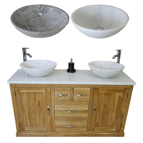 Solid oak bathroom double - solid,