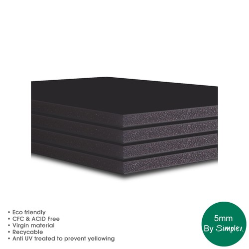 Pack 5mm black - of, foam