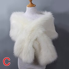 Womens Fluffy Faux Fur Wedding