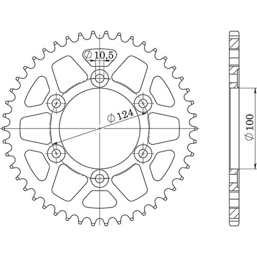 Steel sprocket 520 - z, 46