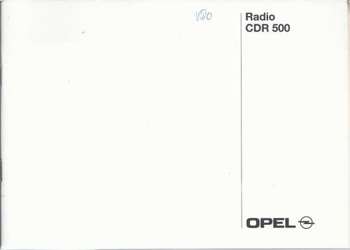 Opel radio cdr - cdr, 500