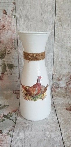 27cm pheasant vase home - pheasant, vase/home