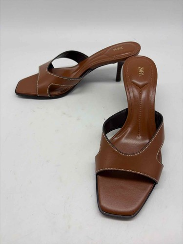 Zara brown size kitten heel - brown,