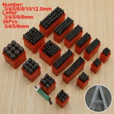 9/27/36pc Number and Letter Punch Set Chassis Stamp Carbon Steel