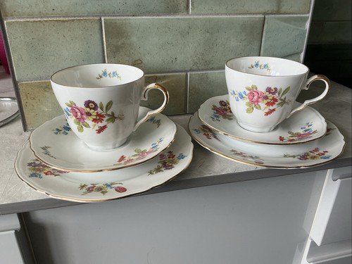 Pair vintage bone china - of,