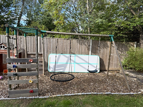 Wooden outdoor kids swing - outdoor, set