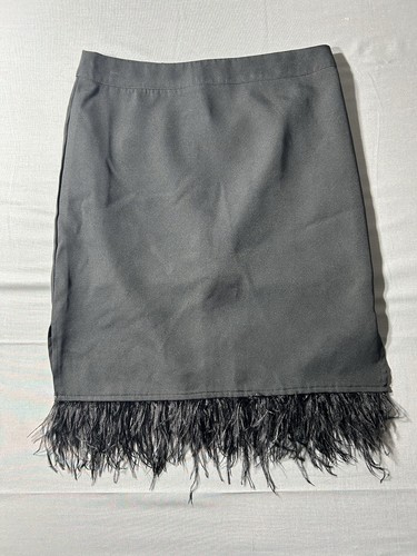Why dress black feather trim - feather,