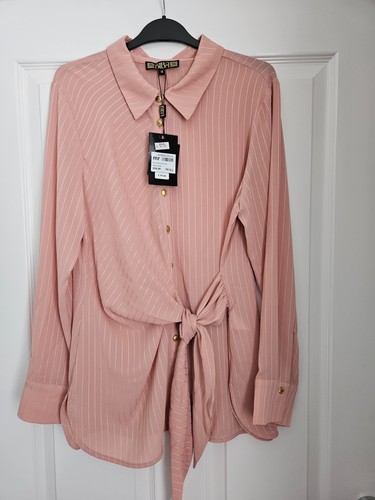 Biba stripe lurex blouse - stripe, size