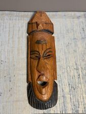 Hand Carved African Origin Tribal Mask Wall Hanging Wall Ornament